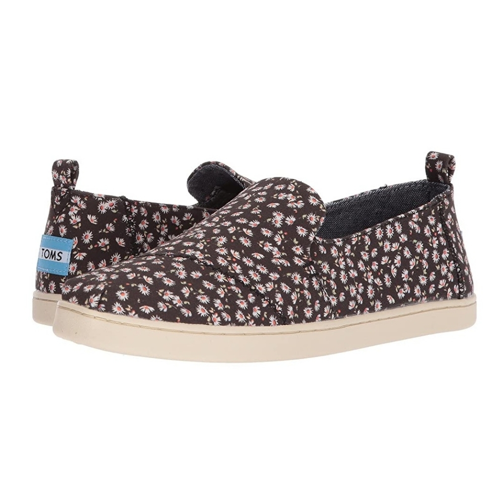 Toms Shoes Ditzy Daisy Print Deconstructed Alpargata Slip On Shoes Size 7